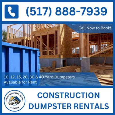 Construction Dumpsters Rental Jackson - Affordable Prices - 10, 20, 30 & 40 Yard